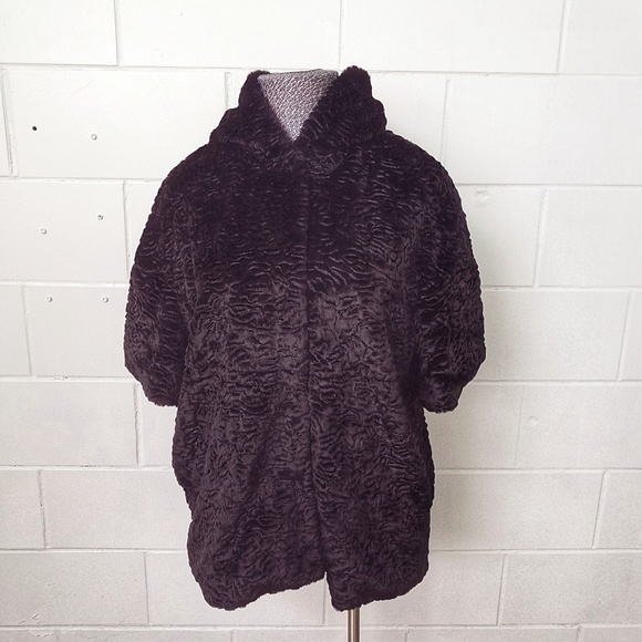 Koan Outerwear Jacquard Faux Fur Coat/Jacket SzXL - Picture 1 of 8